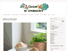 Tablet Screenshot of cuisineenbandouliere.com